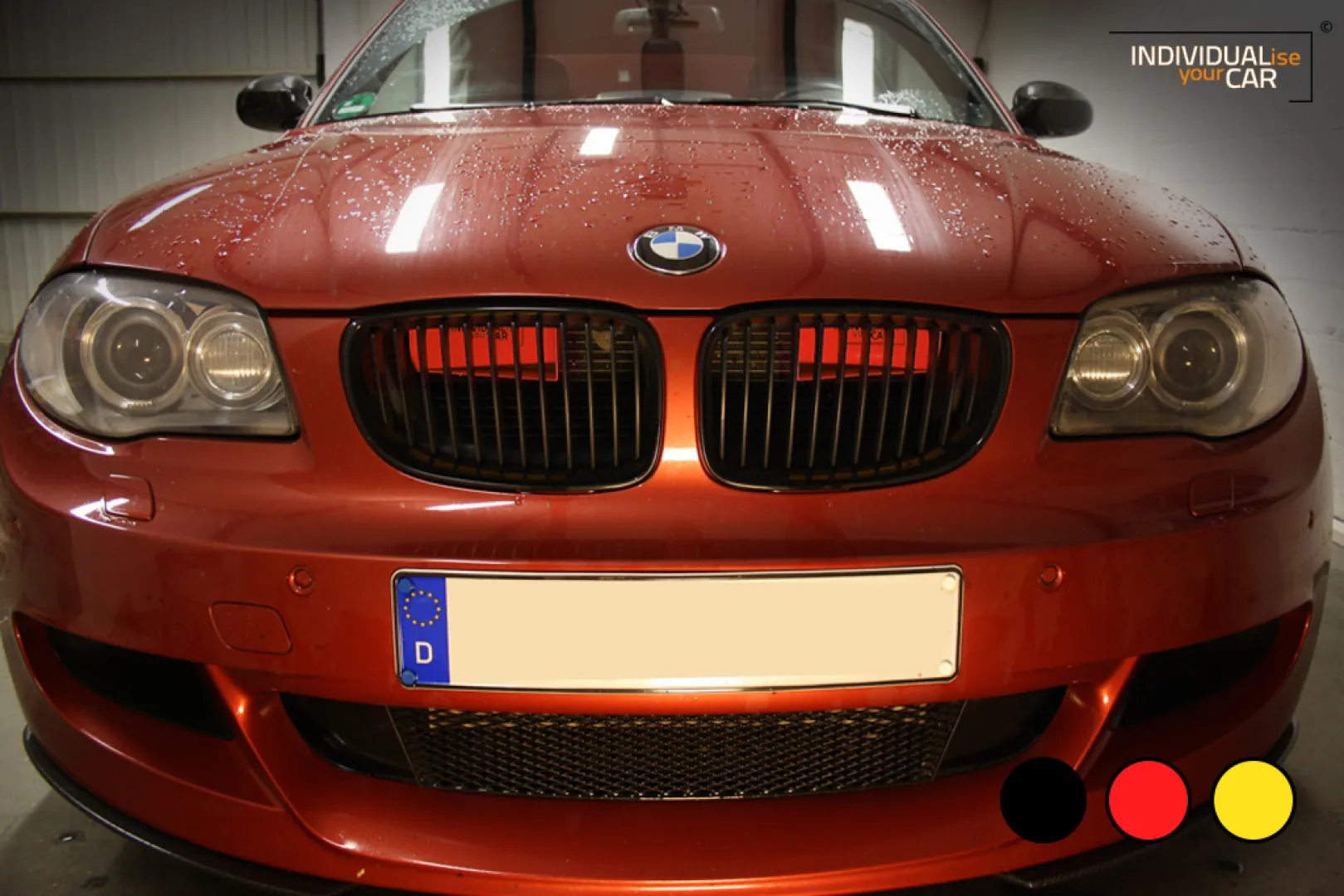 1er E82 E88 Air Scoops Rot Schwarz Gelb